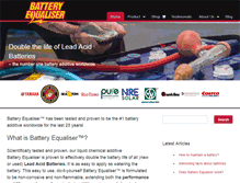 Tablet Screenshot of batteryequaliser.com.au